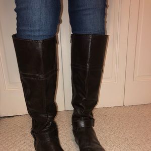 Brown tall boots